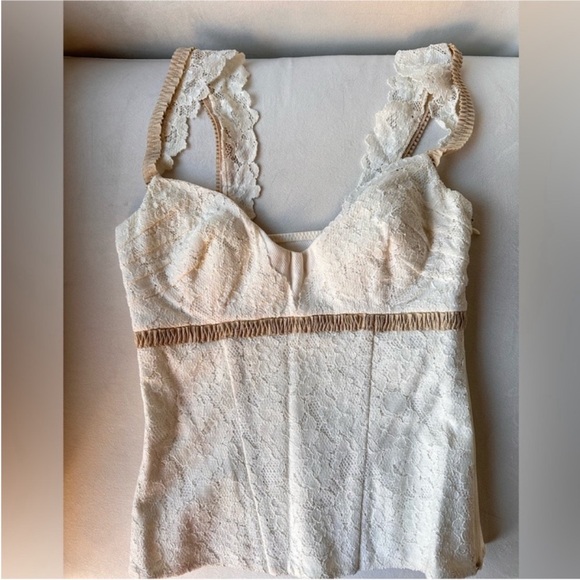 La PERLA Vintage Elegant Cream Lace Bustier - Picture 4 of 11